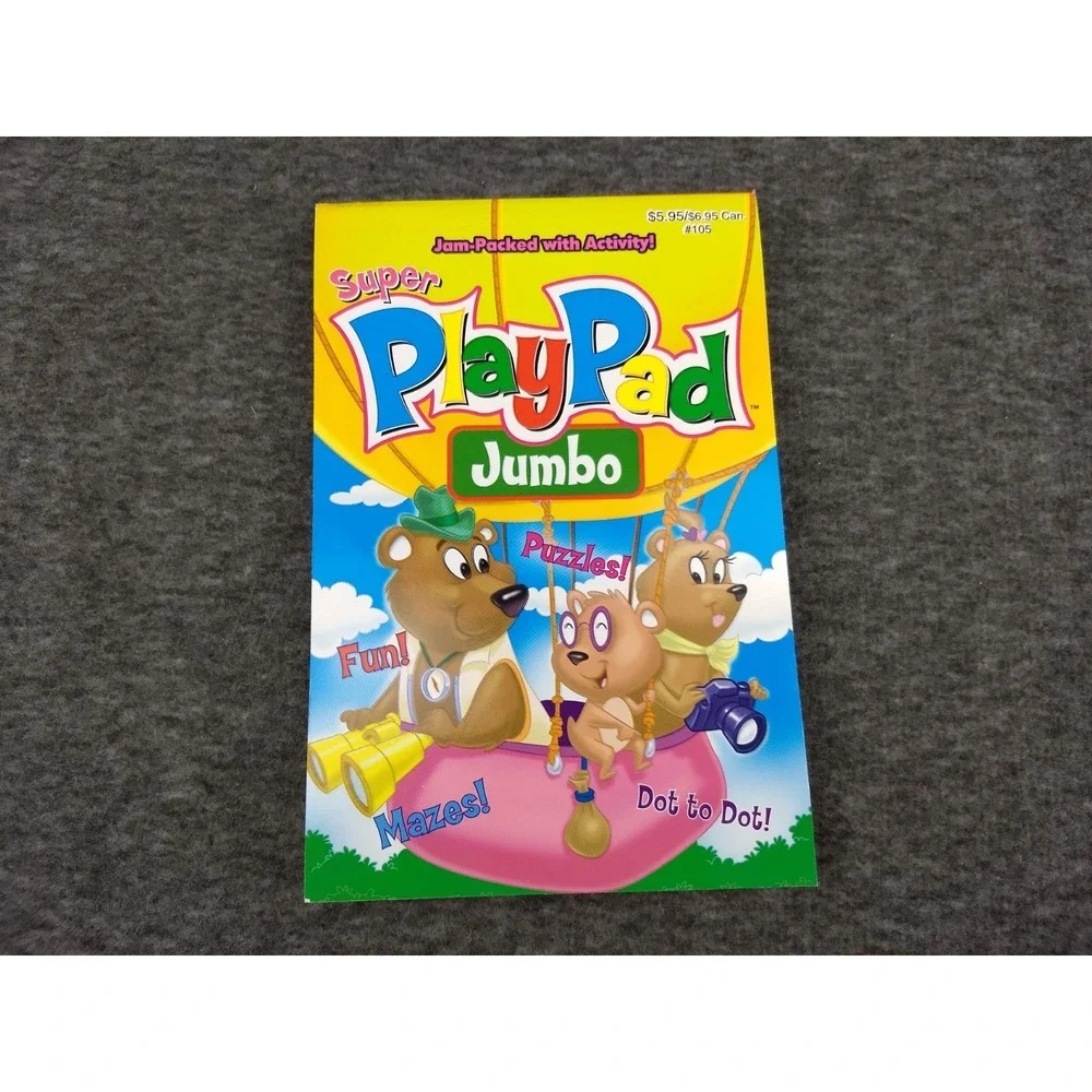 Super Playpad Jumbo Activity Games Books Lot + Stencils, Sticker Notepad Eraser‎